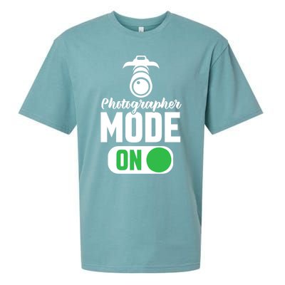 Photographer Mode On Funny Photographer Funny Gift Sueded Cloud Jersey T-Shirt