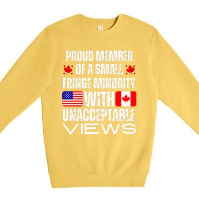 Proud Member Of Fringe Minority: America And Canada Together Premium Crewneck Sweatshirt