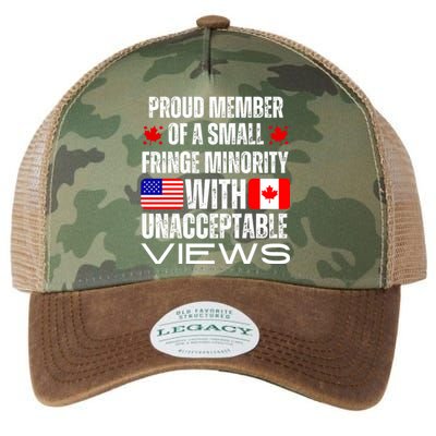 Proud Member Of Fringe Minority: America And Canada Together Legacy Tie Dye Trucker Hat