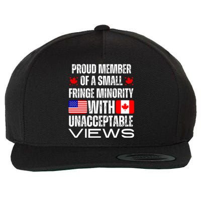 Proud Member Of Fringe Minority: America And Canada Together Wool Snapback Cap