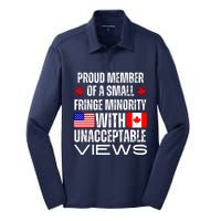 Proud Member Of Fringe Minority: America And Canada Together Silk Touch Performance Long Sleeve Polo