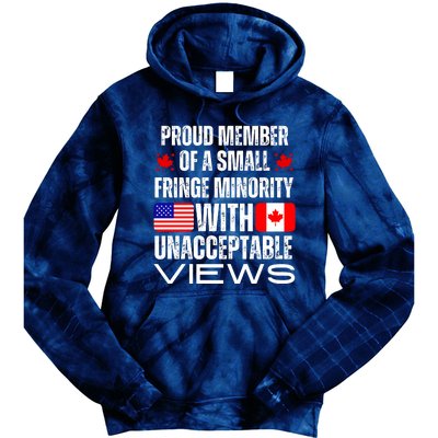 Proud Member Of Fringe Minority: America And Canada Together Tie Dye Hoodie