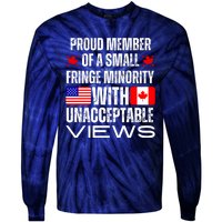 Proud Member Of Fringe Minority: America And Canada Together Tie-Dye Long Sleeve Shirt