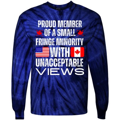 Proud Member Of Fringe Minority: America And Canada Together Tie-Dye Long Sleeve Shirt