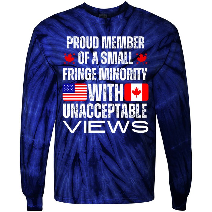 Proud Member Of Fringe Minority: America And Canada Together Tie-Dye Long Sleeve Shirt