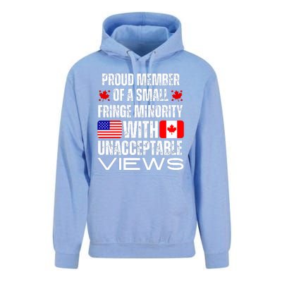 Proud Member Of Fringe Minority: America And Canada Together Unisex Surf Hoodie