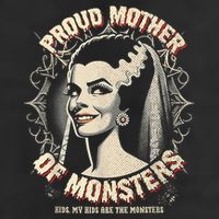 Proud Mother Of Monsters Large Microfiber Waffle Golf Towel