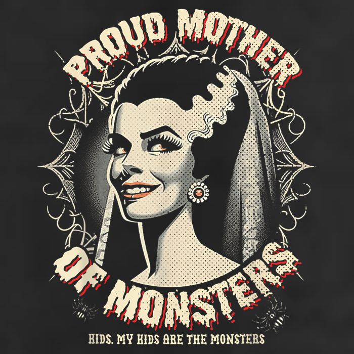 Proud Mother Of Monsters Large Microfiber Waffle Golf Towel
