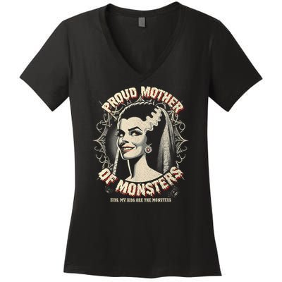 Proud Mother Of Monsters Women's V-Neck T-Shirt