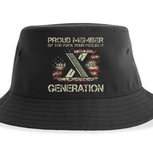 Proud Member Of The Fuck Your Feelings Gen X Sustainable Bucket Hat