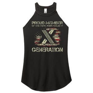 Proud Member Of The Fuck Your Feelings Gen X Women's Perfect Tri Rocker Tank