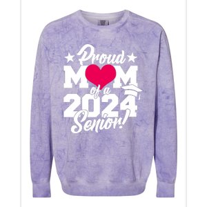 Proud Mom Of A 2024 Senior Grad Colorblast Crewneck Sweatshirt