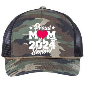 Proud Mom Of A 2024 Senior Grad Retro Rope Trucker Hat Cap