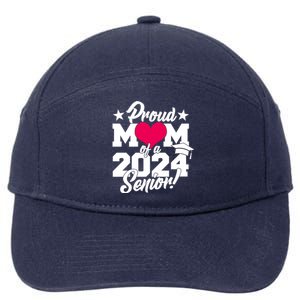 Proud Mom Of A 2024 Senior Grad 7-Panel Snapback Hat