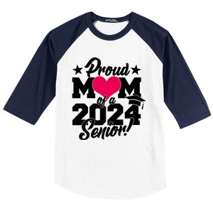 Proud Mom Of A 2024 Senior Grad Baseball Sleeve Shirt