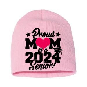 Proud Mom Of A 2024 Senior Grad Short Acrylic Beanie