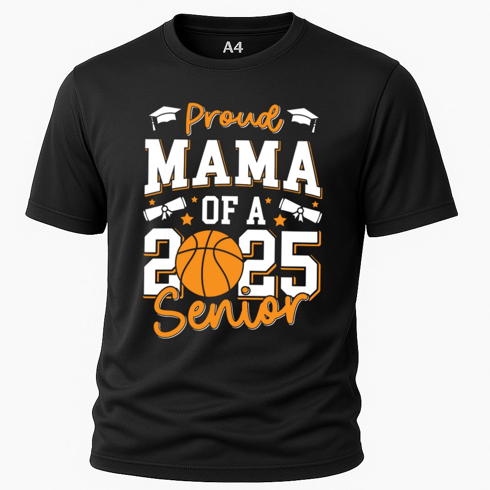 Proud Mama Of A 2025 Senior Mom Class Of 2025 Basketball Cooling Performance Crew T-Shirt