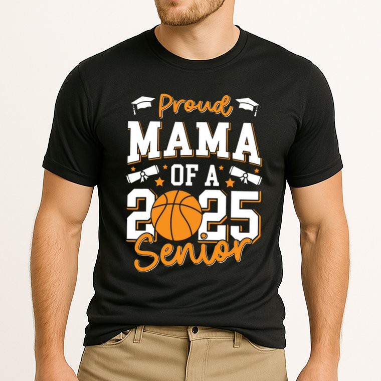 Proud Mama Of A 2025 Senior Mom Class Of 2025 Basketball Cooling Performance Crew T-Shirt