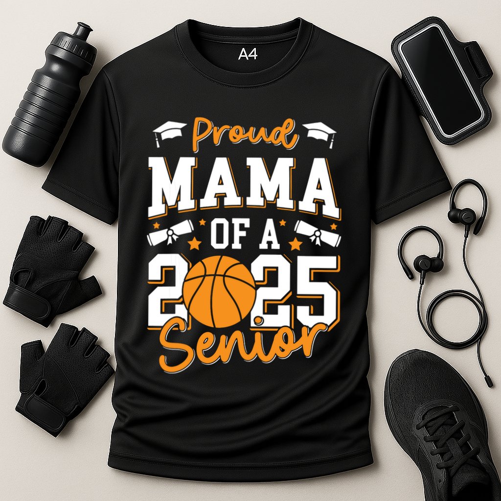 Proud Mama Of A 2025 Senior Mom Class Of 2025 Basketball Cooling Performance Crew T-Shirt