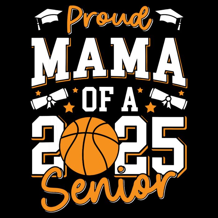 Proud Mama Of A 2025 Senior Mom Class Of 2025 Basketball Backpack