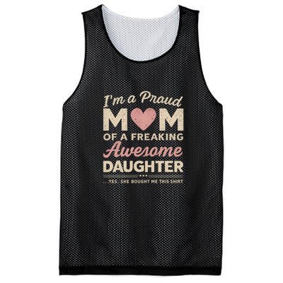 Proud Mom of an Awesome Daughter Mesh Reversible Basketball Jersey Tank