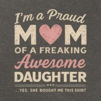 Proud Mom of an Awesome Daughter Cotton Canvas Backpack