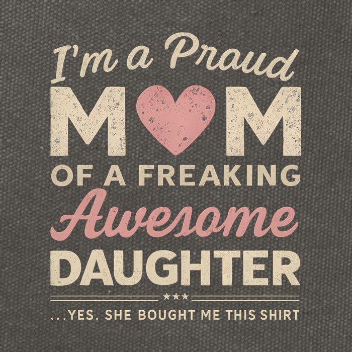 Proud Mom of an Awesome Daughter Cotton Canvas Backpack