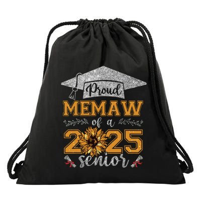 Proud Memaw Of A Class Of 2025 Senior Graduate Drawstring Bag
