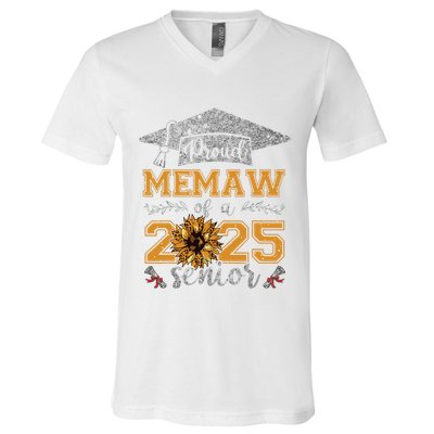 Proud Memaw Of A Class Of 2025 Senior Graduate V-Neck T-Shirt