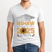 Proud Memaw Of A Class Of 2025 Senior Graduate V-Neck T-Shirt