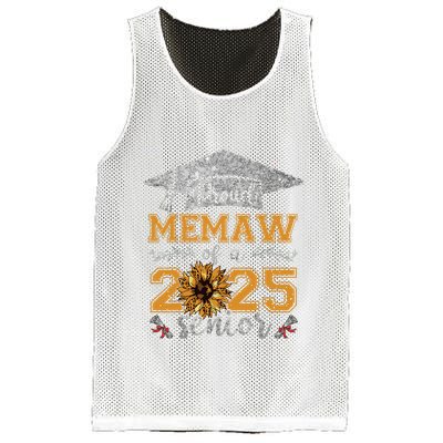 Proud Memaw Of A Class Of 2025 Senior Graduate Mesh Reversible Basketball Jersey Tank