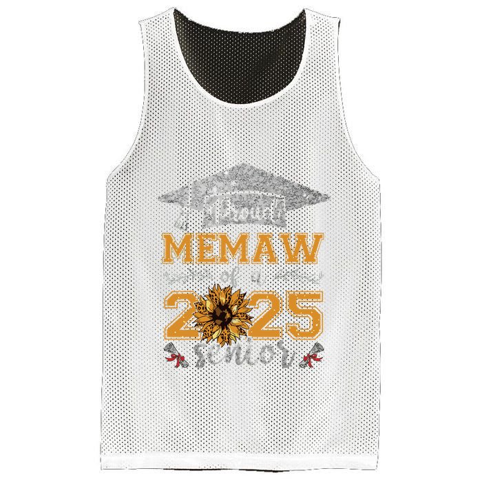 Proud Memaw Of A Class Of 2025 Senior Graduate Mesh Reversible Basketball Jersey Tank