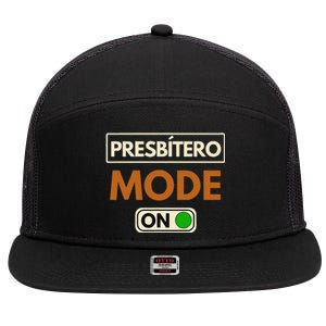 PresbíTero Mode On Christianity Minister And Church Deacon 7 Panel Mesh Trucker Snapback Hat