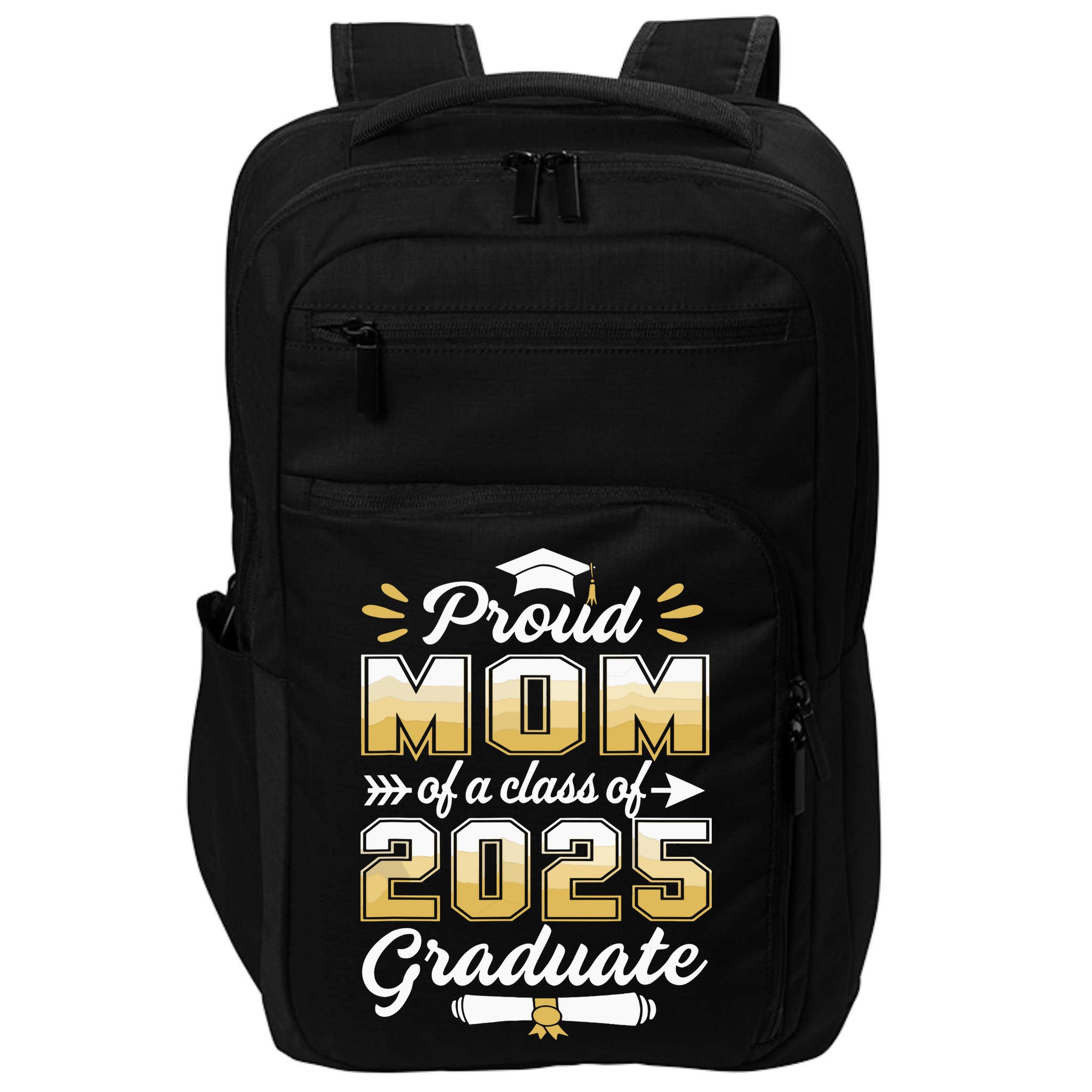 Proud Mom Of A Class Of 2025 Heart Graduate Senior 2025 Impact Tech Backpack