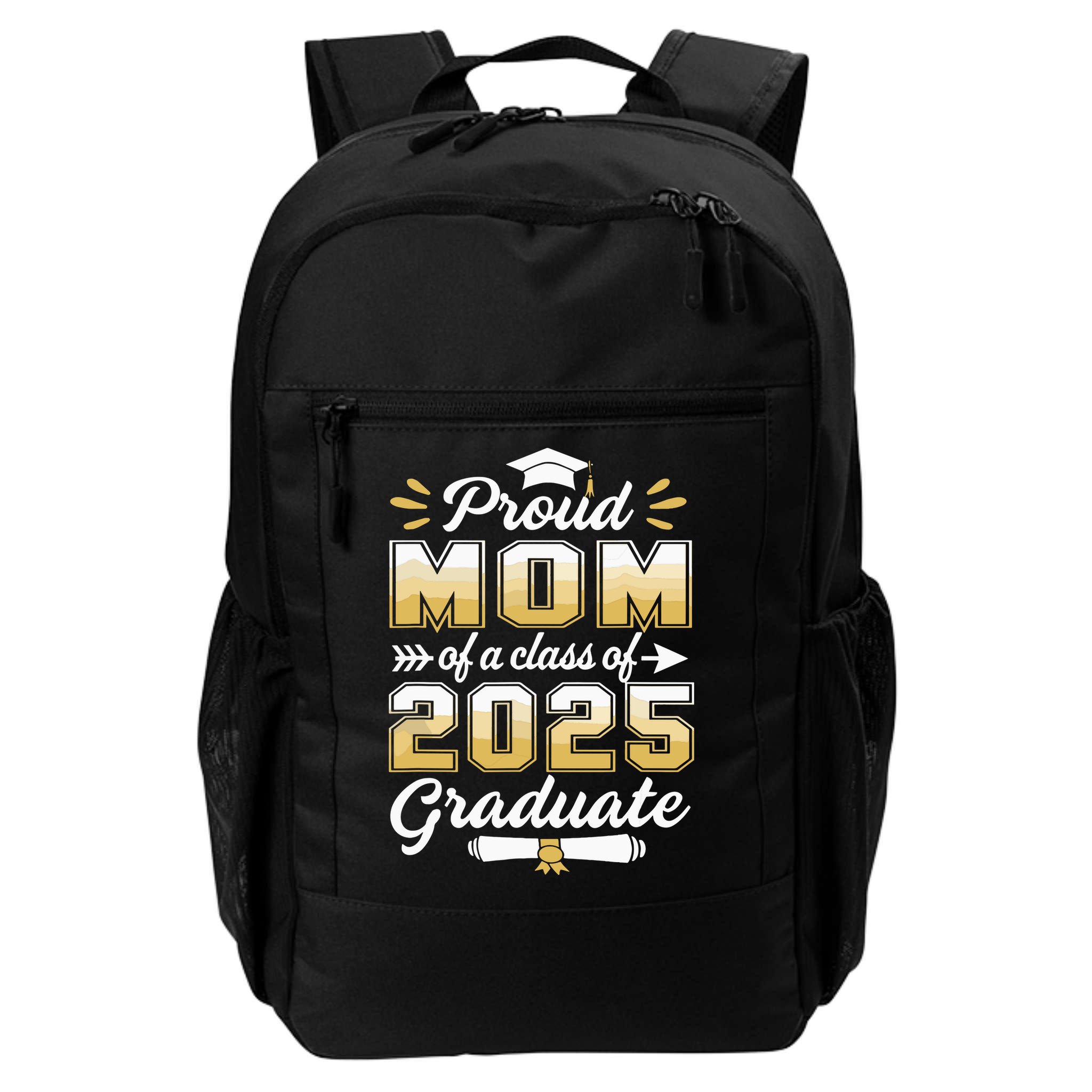 Proud Mom Of A Class Of 2025 Heart Graduate Senior 2025 Backpack
