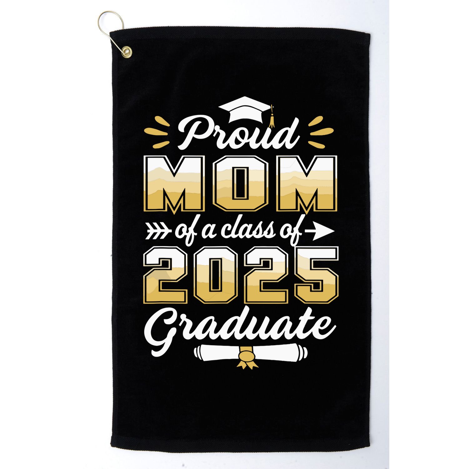 Proud Mom Of A Class Of 2025 Heart Graduate Senior 2025 Golf Towel