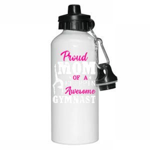 Proud Mom Of A Flippin Awesome Gymnast Gymnastics Mom Cool Gift Aluminum Water Bottle