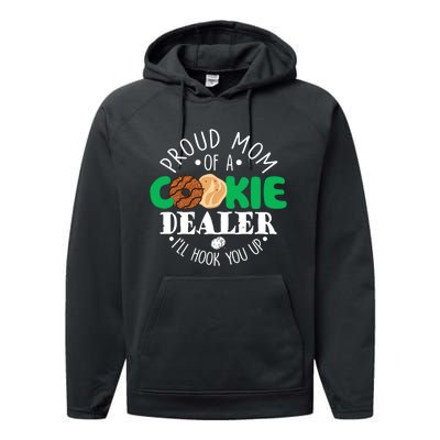 Proud Mom Of A Cookie Dealer Girl Troop Leader Matching Performance Fleece Hoodie