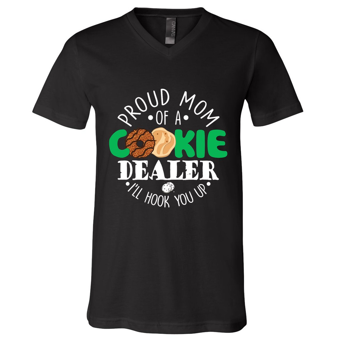 Proud Mom Of A Cookie Dealer Girl Troop Leader Matching V-Neck T-Shirt