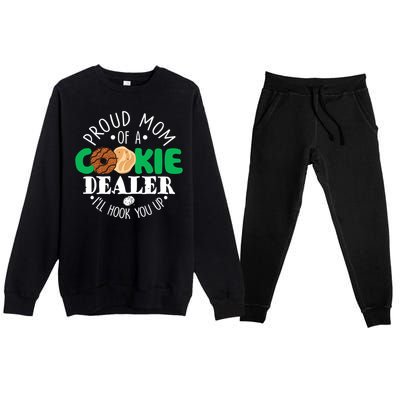 Proud Mom Of A Cookie Dealer Girl Troop Leader Matching Premium Crewneck Sweatsuit Set