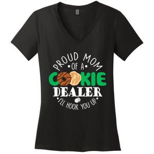 Proud Mom Of A Cookie Dealer Girl Troop Leader Matching Women's V-Neck T-Shirt