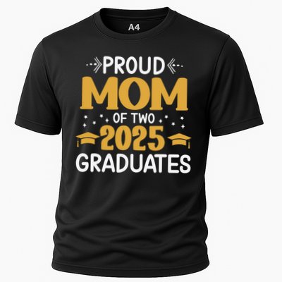 Proud Mom Of Two 2025 Graduates Senior Mom Class Of 2025 Performance Shirt