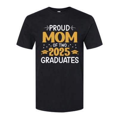 Proud Mom Of Two 2025 Graduates Senior Mom Class Of 2025 Softstyle® CVC T-Shirt