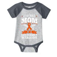 Proud Mom Of A Leukemia Warrior Mother Awareness Ribbon Infant Baby Jersey Bodysuit