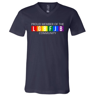 Proud Member Of The Lgbfjb Community Funny Anti Joe Biden V-Neck T-Shirt