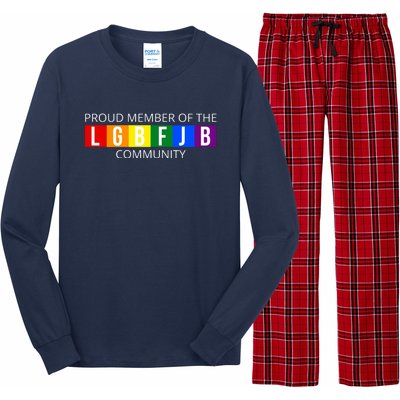 Proud Member Of The Lgbfjb Community Funny Anti Joe Biden Long Sleeve Pajama Set