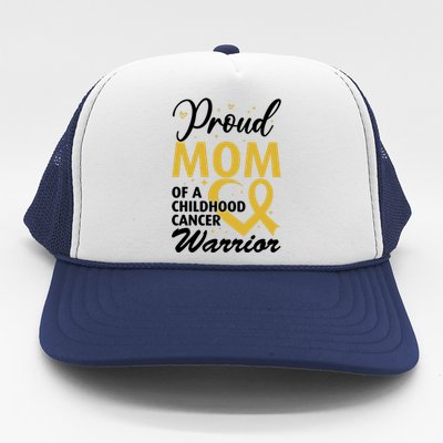 Proud Mom Of A Childhood Cancer Warrior Trucker Hat