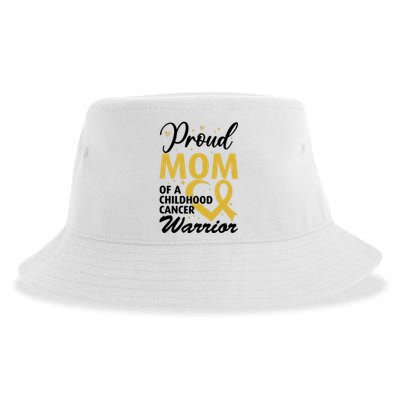 Proud Mom Of A Childhood Cancer Warrior Sustainable Bucket Hat