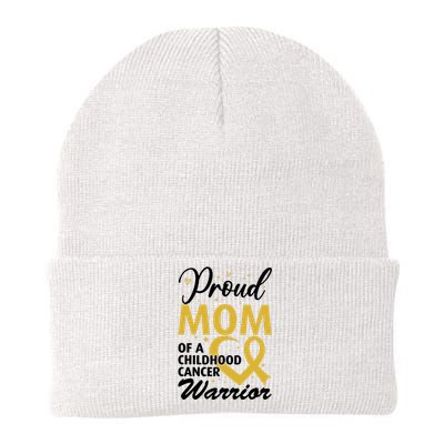 Proud Mom Of A Childhood Cancer Warrior Knit Cap Winter Beanie