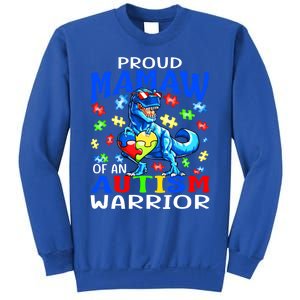 Proud Mamaw Of An Autism Warrior Dinosaur Gift Sweatshirt